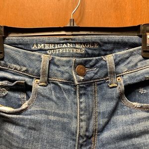 American Eagle distress flare jeans